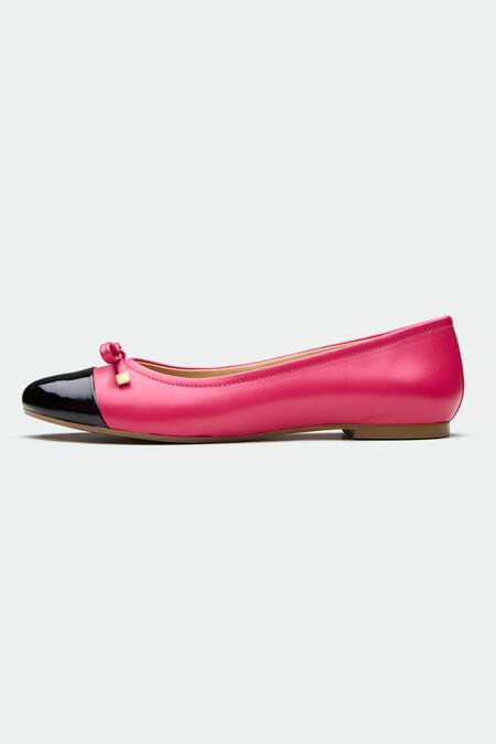 Oroh_Pink Designer Leather Flats _Online_at_Aza_Fashions