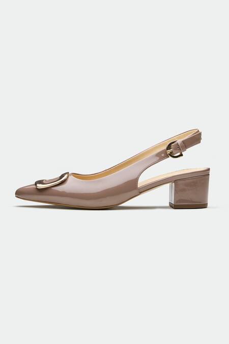 Oroh_Beige Buckles Slingback Heels _Online_at_Aza_Fashions