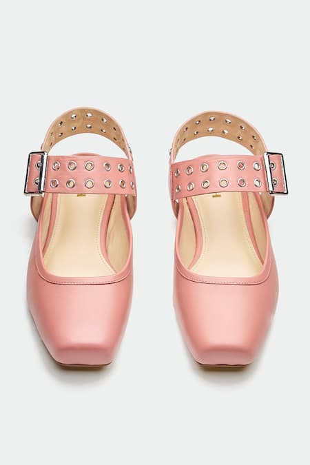 Oroh_Pink Designer Gloucester Flats _at_Aza_Fashions