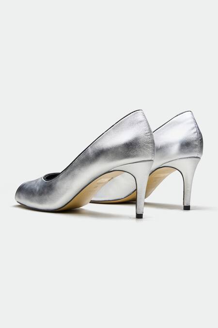 Buy_Oroh_Silver Open Toe Heels _Online_at_Aza_Fashions