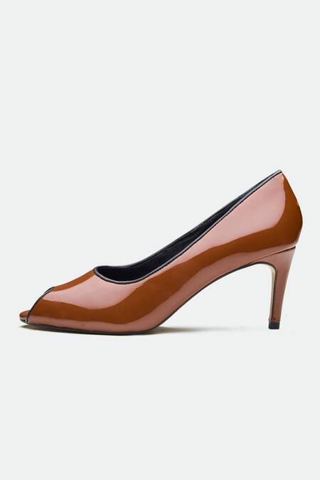 Oroh_Brown Genuine Leather Heels _Online_at_Aza_Fashions
