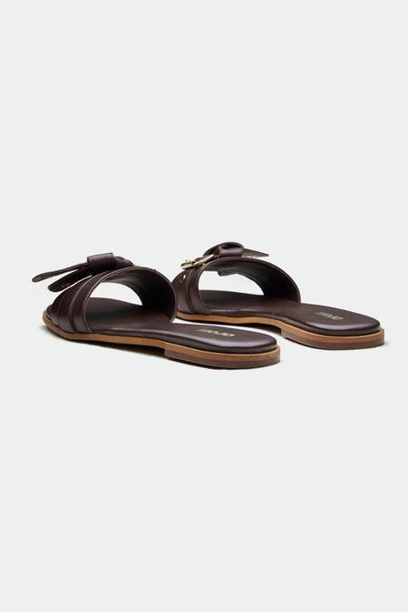 Buy_Oroh_Brown Designer Manchester Flats _Online_at_Aza_Fashions