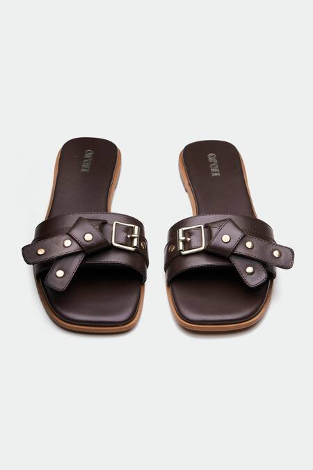 Oroh_Brown Designer Manchester Flats _at_Aza_Fashions