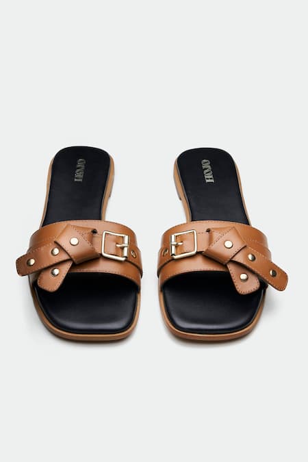 Oroh_Brown Designer Manchester Flats _at_Aza_Fashions