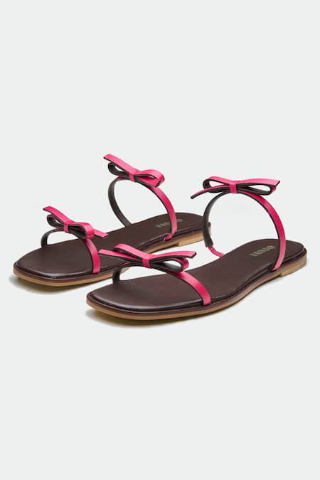 OROH Pink Bow Detail Flats 