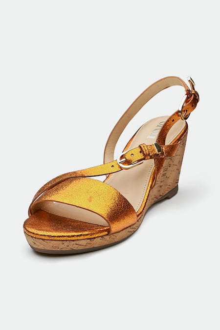 Oroh_Orange Dundee Wedge Sandals _at_Aza_Fashions