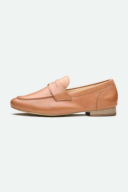 Oroh_Brown Genuine Leather Walsall Flats _Online_at_Aza_Fashions