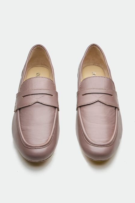 Oroh Gray Walsall Grey Genuine Leather Flats at Aza Fashions Oroh_Gray Walsall Grey Genuine Leather Flats _at_Aza_Fashions