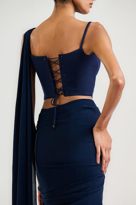 Ott Navy Blue Must Have Corset Top 