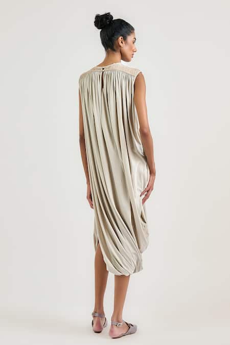 Ott Cocoon Jersey Midi Dress 
