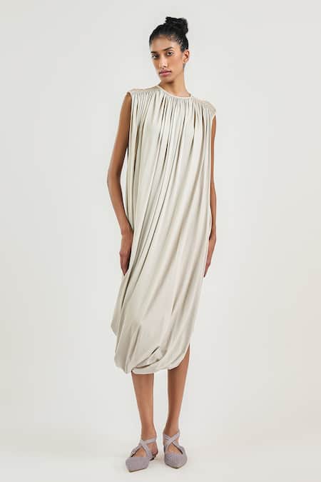 Ott Cocoon Jersey Midi Dress 