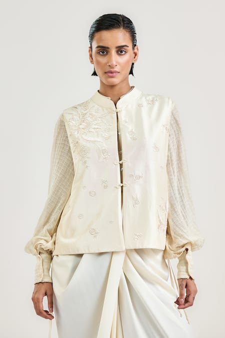 Ott Tonal Sozni Silk Dupion Gilet 