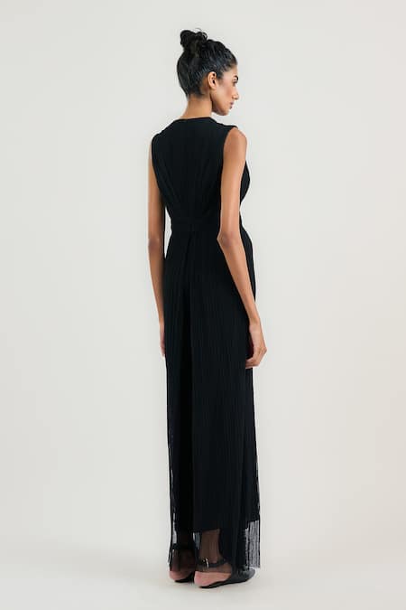 Ott Crinkled Cocktail Jumpsuit 