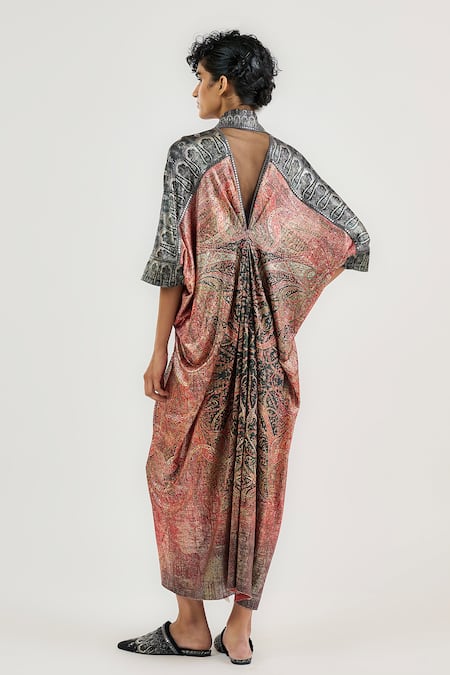 Tarun Tahiliani Oriental Print Kaftan 