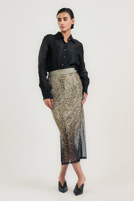 OTT Sequinned Midi Skirt 
