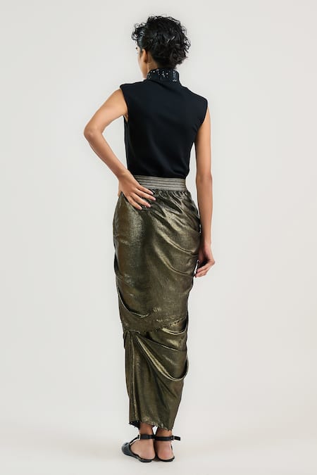 Ott Asymmetric Draped Skirt 