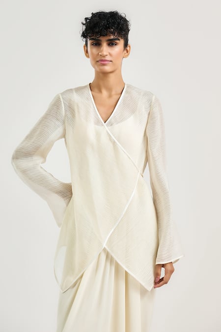 OTT Gauze Wrap Ivory Top 