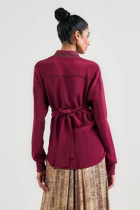 Tarun Tahiliani Cocktail Wrap Top 