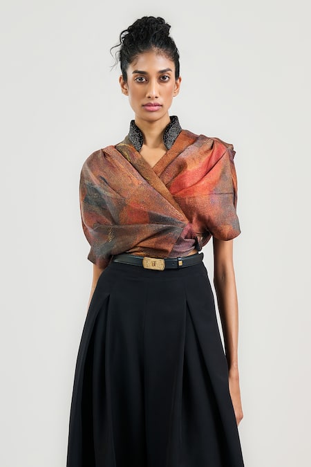 OTT Rust Ram Kumar Wrap Top 