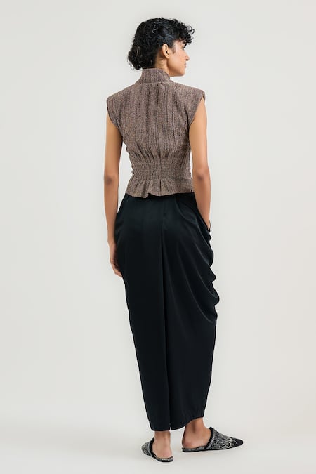 Ott Satin Draped Pant 