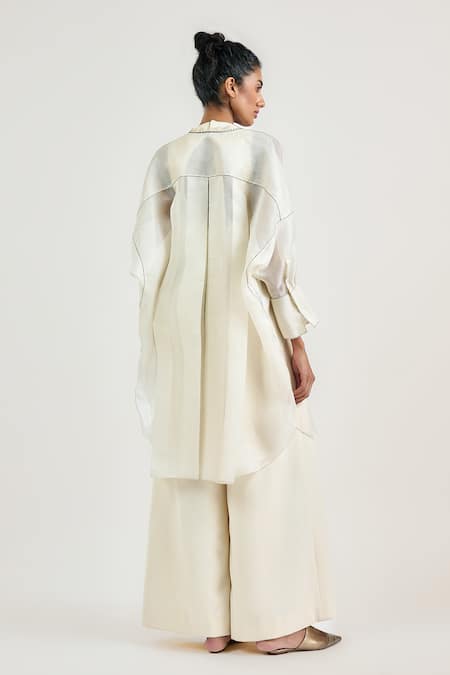 Ott Crystal V Neck Asymmetrical Tunic 