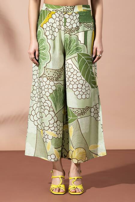 Shop Thee Modern Roots Green Bamboo, Muslin Collared Olive Garden Co-ord Set Online at Aza Fashions Shop_Thee Modern Roots_Green Bamboo, Muslin Collared Olive Garden Co-ord Set _Online_at_Aza_Fashions