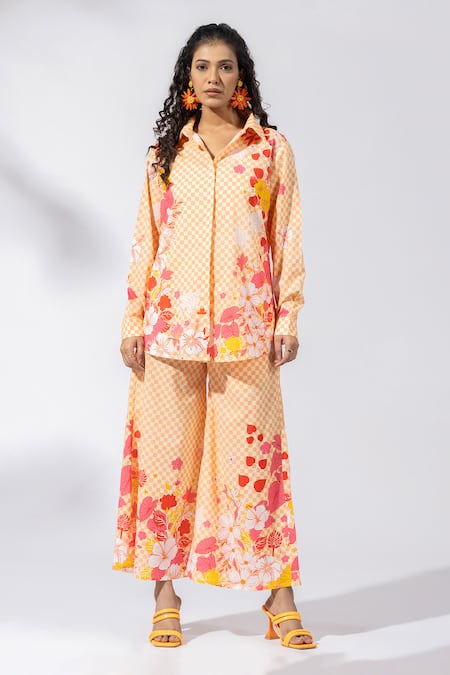 Thee Modern Roots Sundowner Checkered Co-Ord Set 