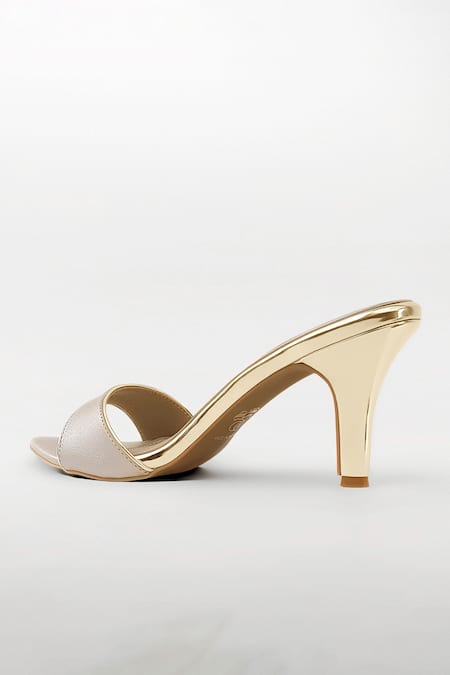 Buy Signature Sole Gold Champagne Shimmer Stiletto Mules Online at Aza Fashions Buy_Signature Sole_Gold Champagne Shimmer Stiletto Mules _Online_at_Aza_Fashions