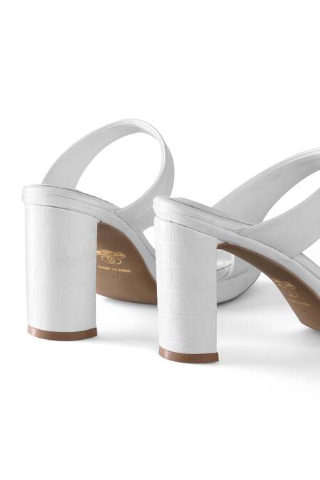 Shop Signature Sole White Elegance Block Heel Sandals Online at Aza Fashions Shop_Signature Sole_White Elegance Block Heel Sandals _Online_at_Aza_Fashions