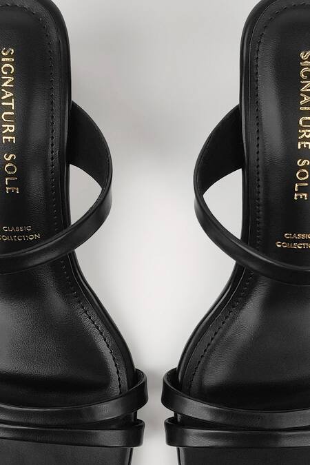 Buy_Signature Sole_Black Ebony Chic Block Heel Sandals 