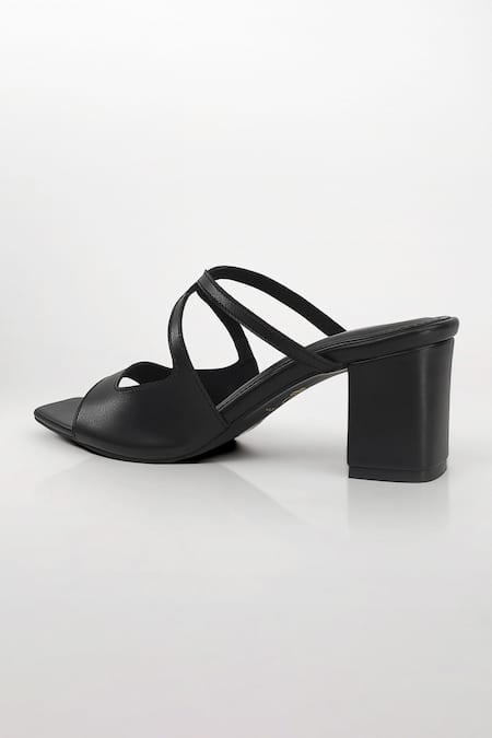 Buy_Signature Sole_Black Noir Block Heels _Online_at_Aza_Fashions