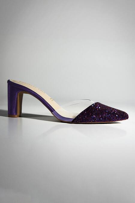 Signature Sole Crystal Embellished Pointed Mules 