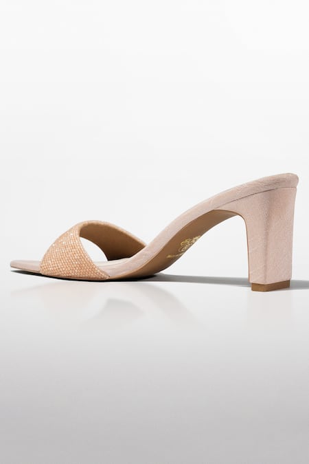 Buy_Signature Sole_Peach Gleam Heels _Online_at_Aza_Fashions