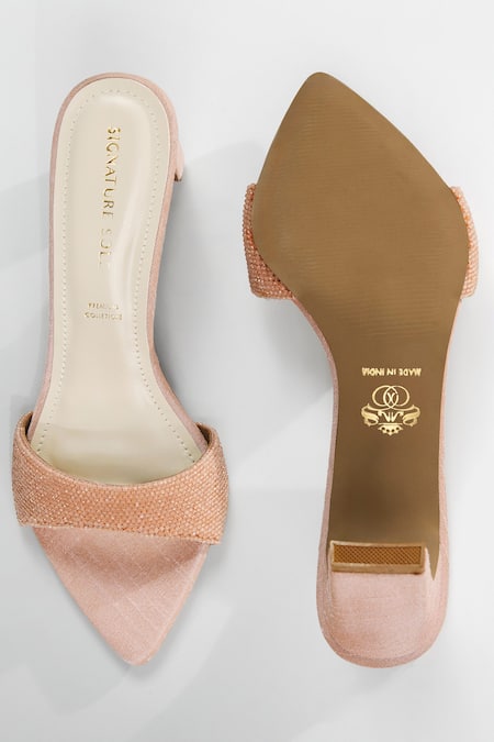 Signature Sole Peach Gleam Heels 