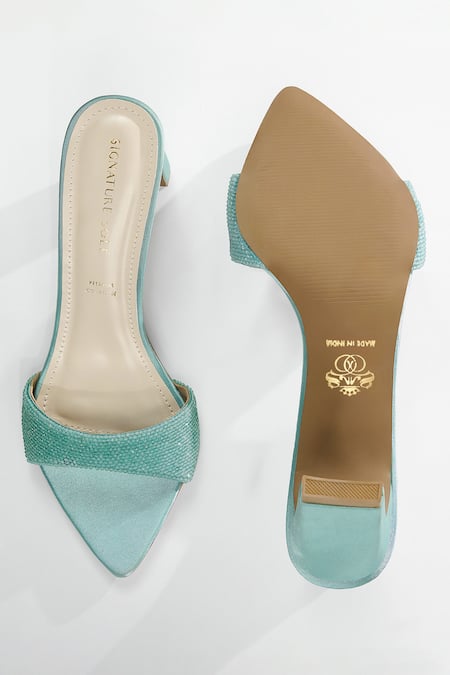 Signature Sole Mint Luxe Crystal Heels 