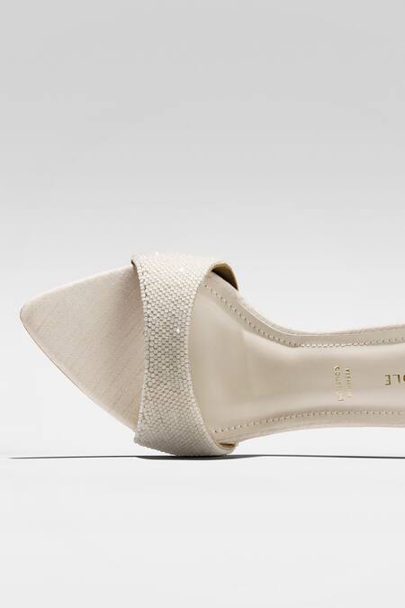 Signature Sole_Ivory Dusk Crystal Mules _Online_at_Aza_Fashions