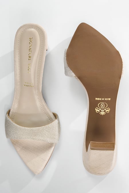 Signature Sole Ivory Dusk Crystal Mules 