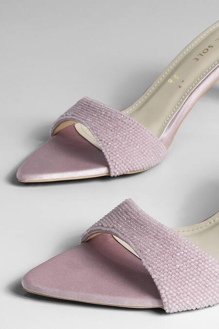 Signature Sole_Pink Crystals Blush Mules _at_Aza_Fashions
