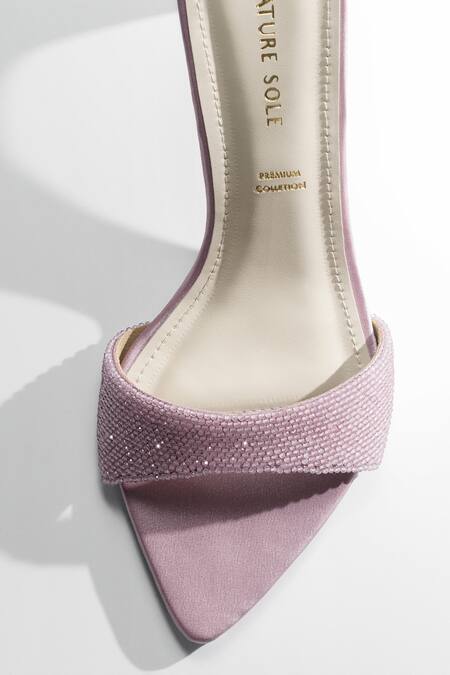 Buy_Signature Sole_Pink Crystals Blush Mules 