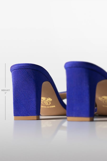 Signature Sole_Blue Rhinestones Azure Glint Heels _Online_at_Aza_Fashions