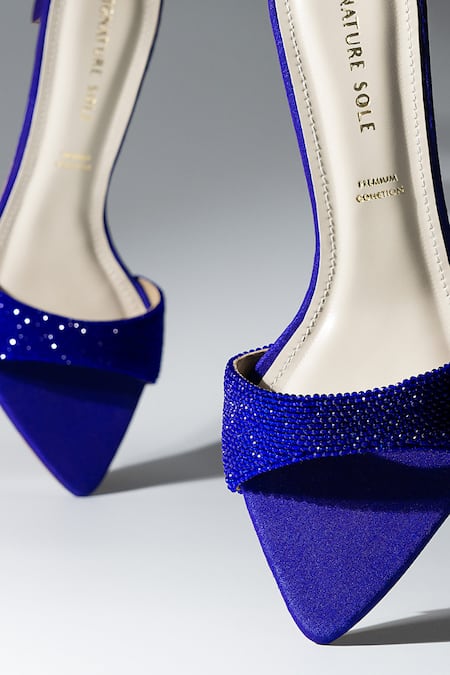 Buy_Signature Sole_Blue Rhinestones Azure Glint Heels 