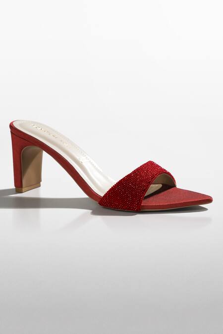 Signature Sole Ruby Glaze Sparkle Heels 