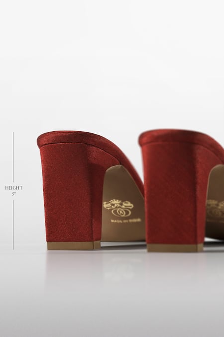 Signature Sole_Red Rhinestones Ruby Glaze Sparkle Heels _Online_at_Aza_Fashions