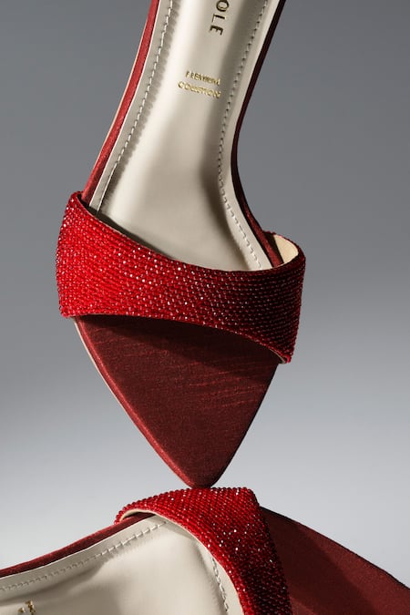 Buy_Signature Sole_Red Rhinestones Ruby Glaze Sparkle Heels 