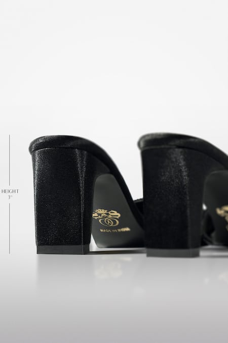 Signature Sole_Black Crystals Midnight Heels _Online_at_Aza_Fashions