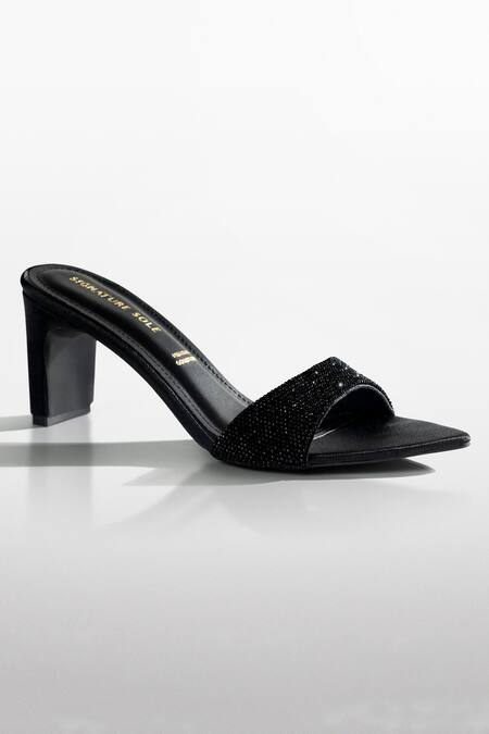 Signature Sole Midnight Crystal Heels 