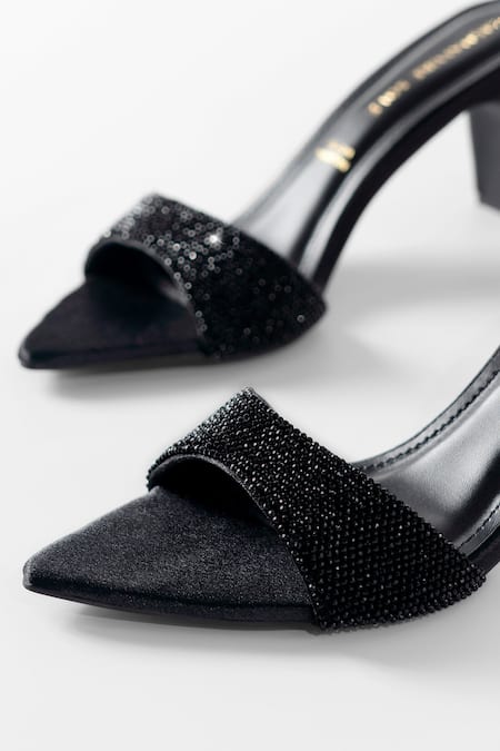 Shop_Signature Sole_Black Crystals Midnight Heels _Online_at_Aza_Fashions