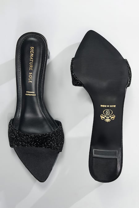 Signature Sole Midnight Crystal Heels 