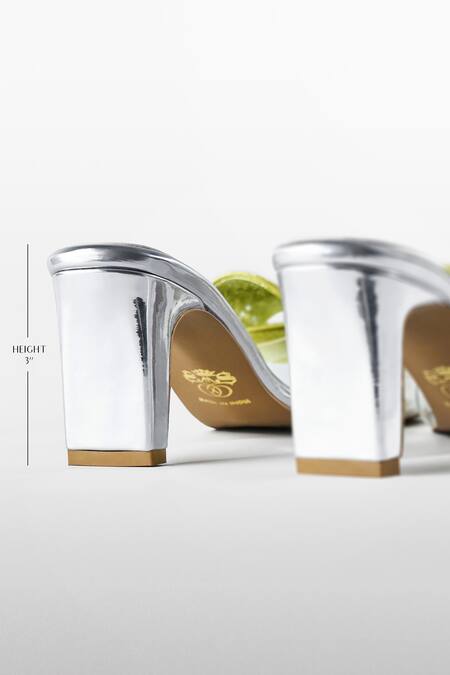 Signature Sole_Green Bows Celeste Lime Luxe Heels _Online_at_Aza_Fashions