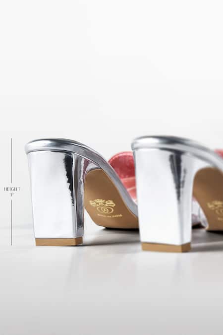 Signature Sole_Peach Bows Blush Candy Pink Heels _Online_at_Aza_Fashions